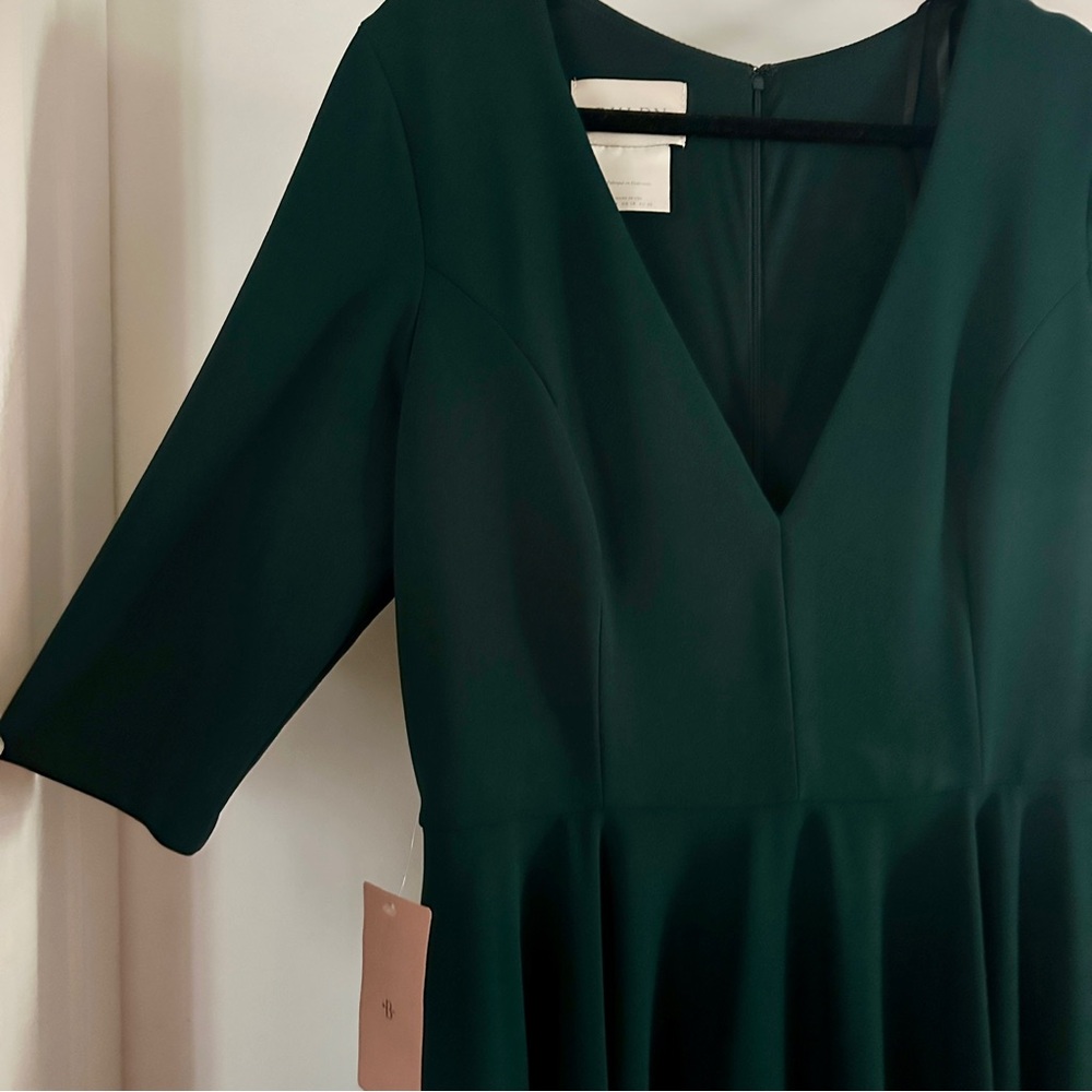BHLDN Dark Green Midi Dress NWOT - Picture 10 of 14